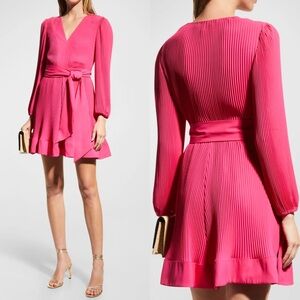 Milly Pink Liv Pleated Dress